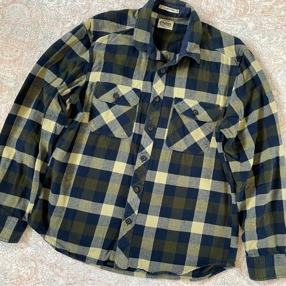 Orton Brothers Plaid Flannel Shirt Jacket Shacket Green L - Picture 9 of 9